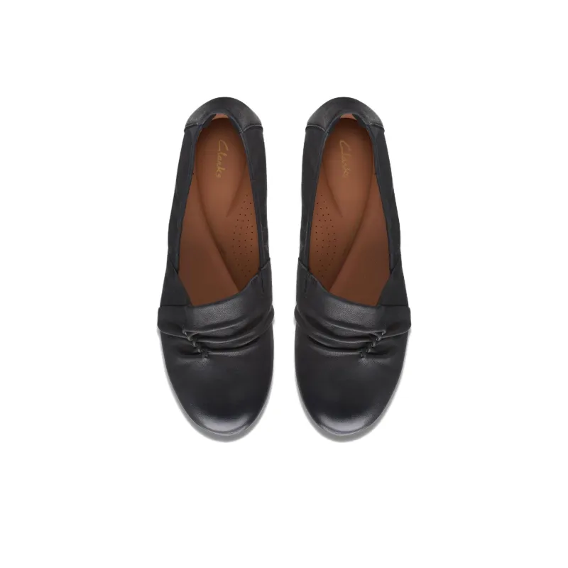 Clarks Rena Way Casual Single Shoes 1.5cm Women's Black-4