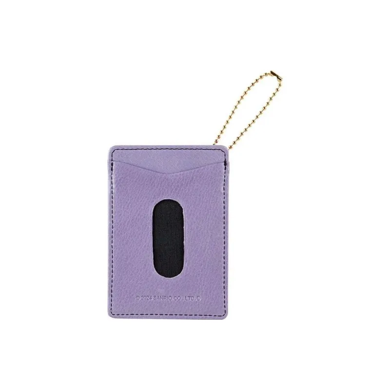 Sanrio Cow Leather Document Bag, Passport Holder, Card Holder Women's Purple-1