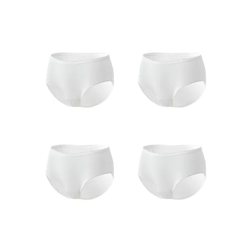 YeeHoO 화이트 4팩 여성 일회용 팬티