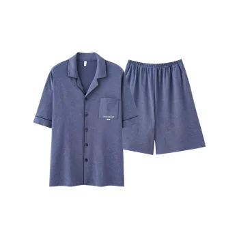 The Story Of The Flower Season Pajama Set Men's Dark Sky Blue
