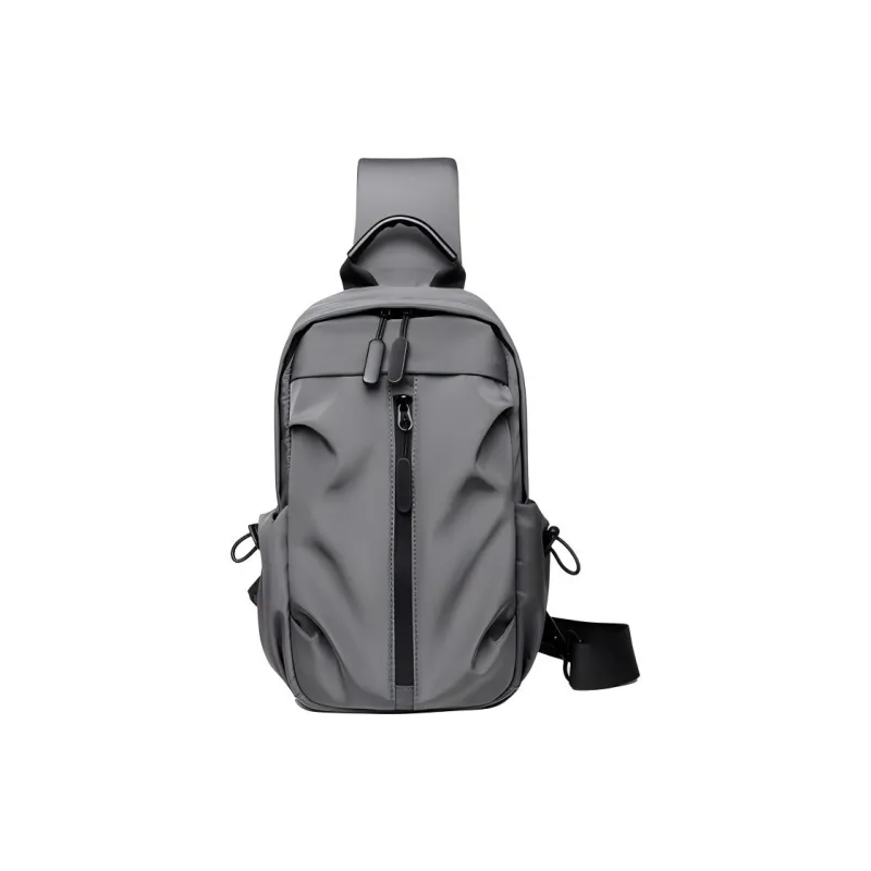 TINYAT Fabric Sling Bag Regular Unisex Black/Gray/Blue-4