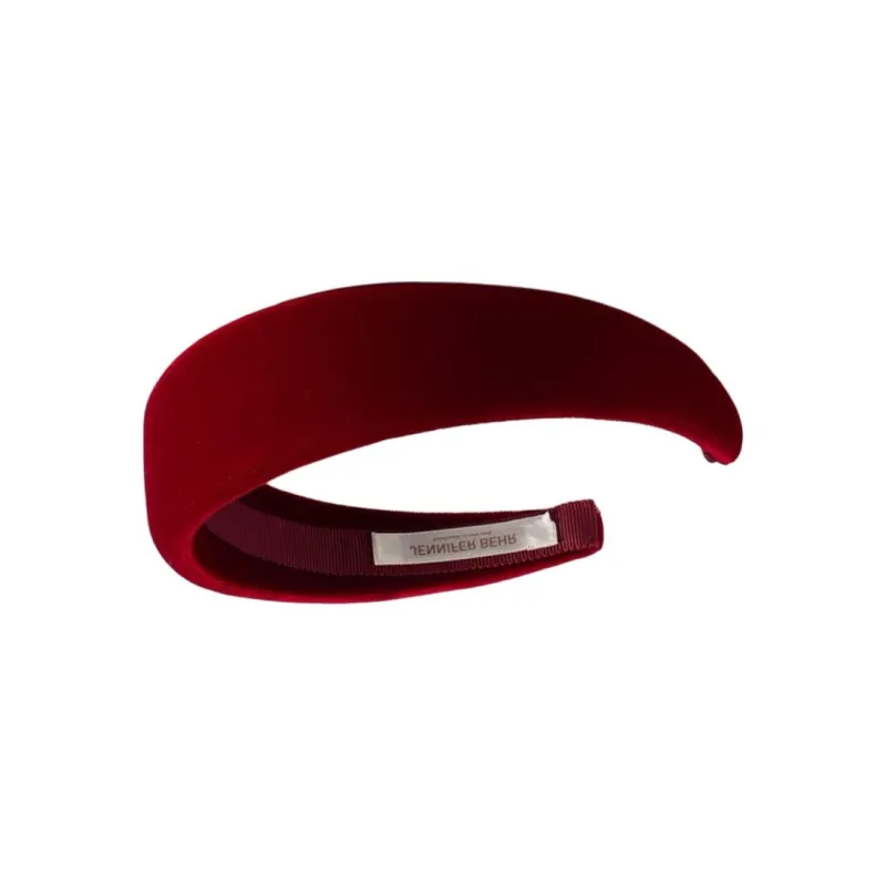 Jennifer Behr Charlize Wide Velvet Headband-2