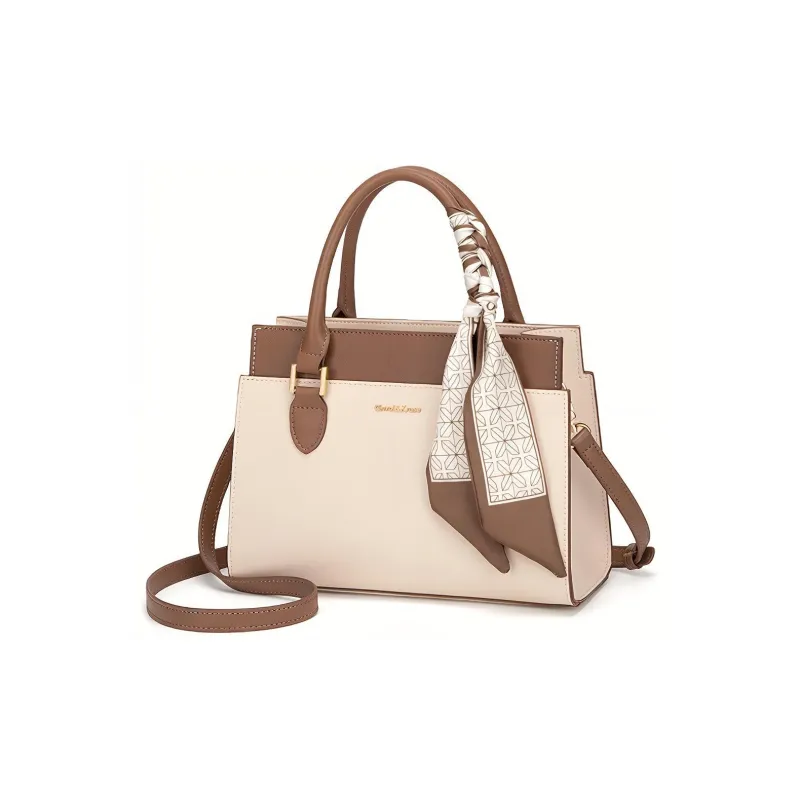 Simvay Clos Cow Leather With Synthetic Leather Crossbody Bag Handbag Tote Mom Bag Medium Size Women's Burgundy/Ecru-9