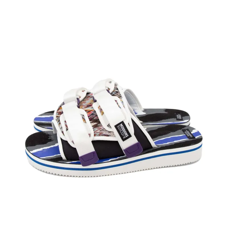 MISSONI x Suicoke Slide Slippers Men's White Blue-2