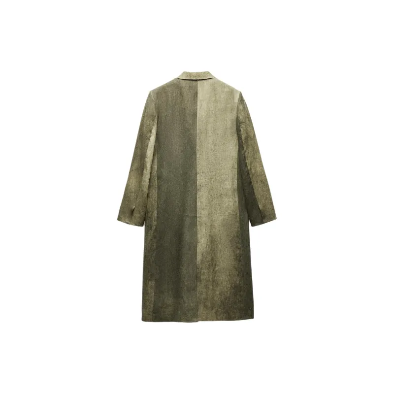 ZARA ZW Series Coat Women's Khaki-1