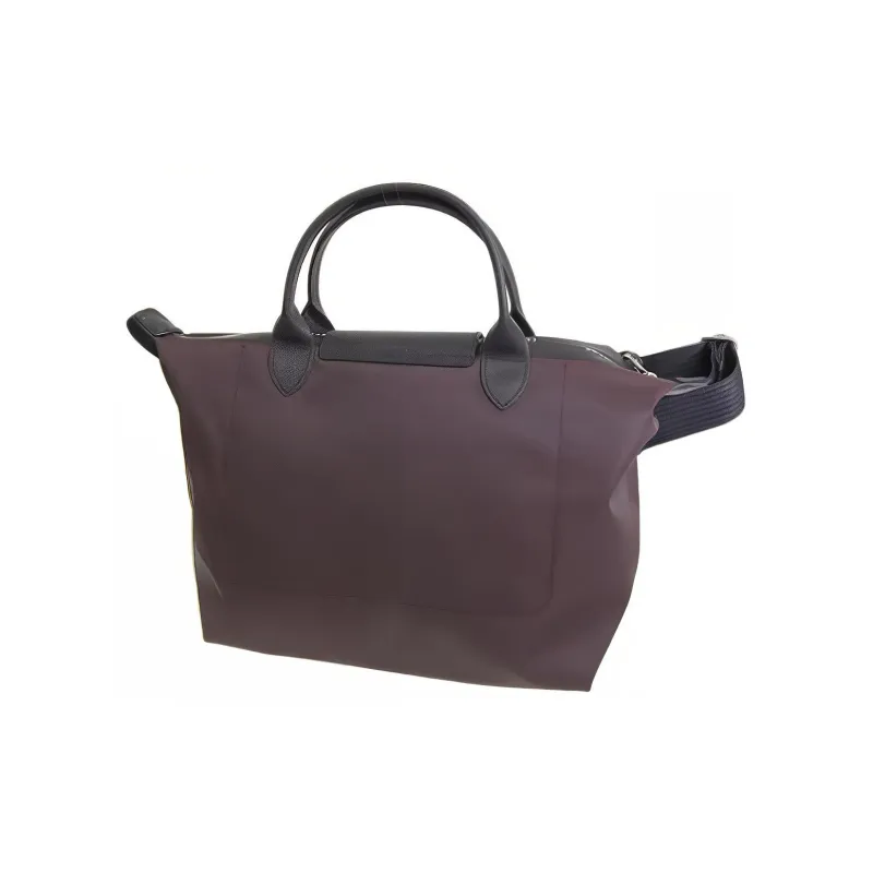 LONGCHAMP Cow Leather Crossbody Handbags Medium Size Women's Burgundy-3