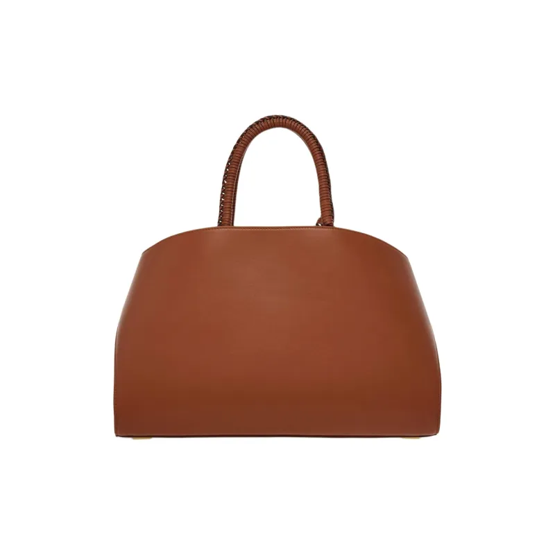 FERRAGAMO Calfskin Shoulder Bag, Crossbody Bag, Handbag Medium Size Women's Brown-3