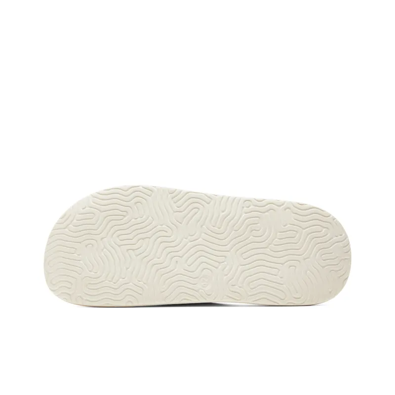 PEAK Extreme National Creativity Slide Slippers Men's Canvas White With Taifei Brown-5