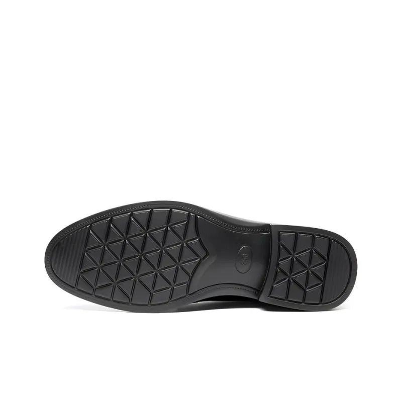AOKANG Dress Shoes Men Low Top Black/Brown-4
