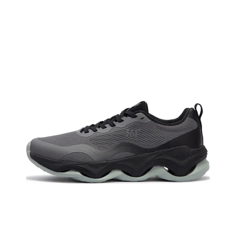 361° Wear-Resistant Low-Top Running Shoes Men's Gray Black-0