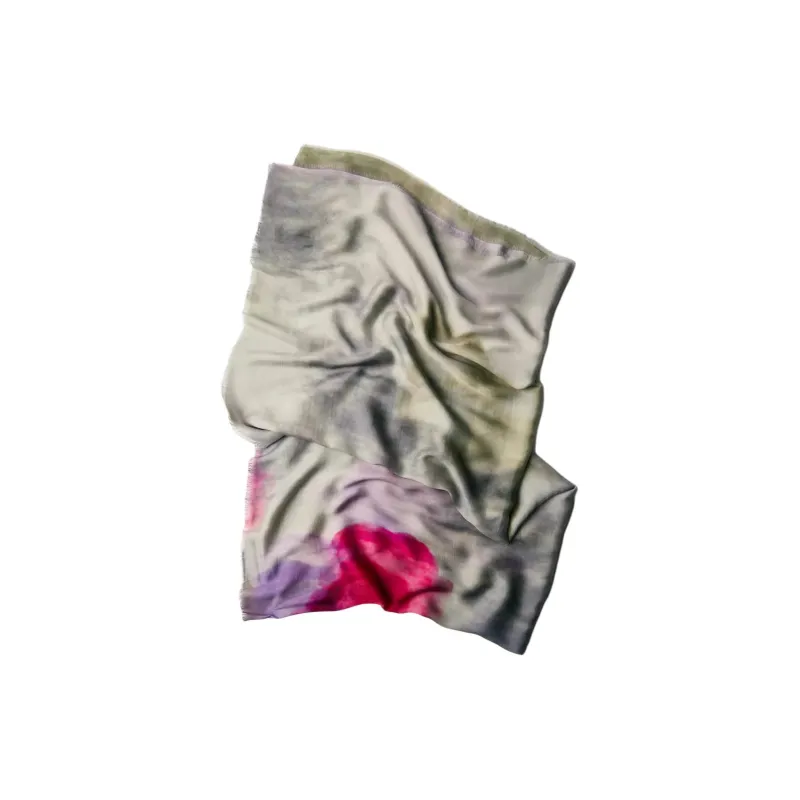 ZARA Silk Scarves Women's Multicolor-2