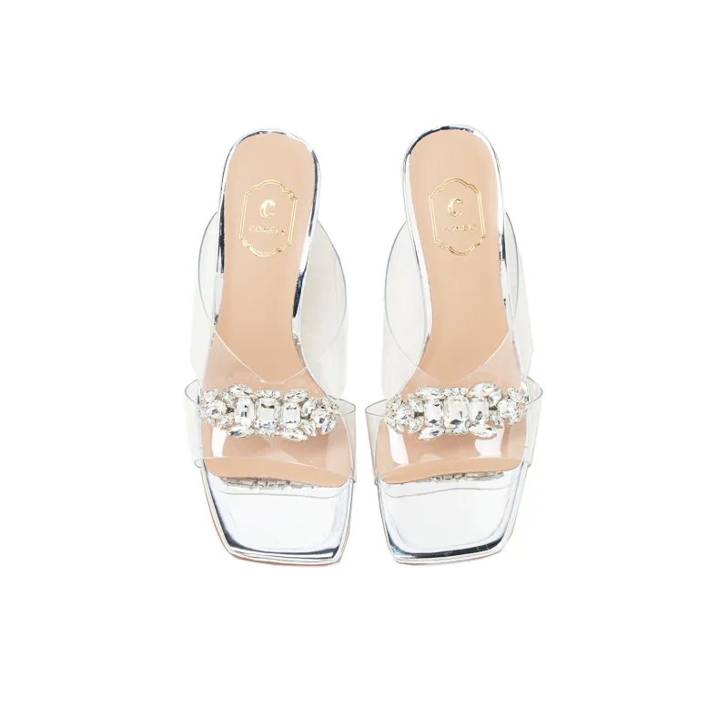 COMELY Slide Slippers Women's Silver/Purple-3