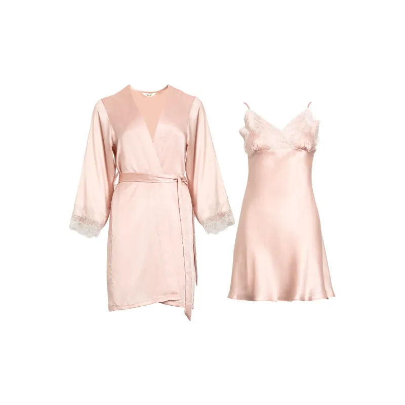 Silk Boundary Pajama Set Women's Pink-0