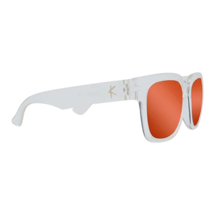 KESSLER TR/Memory Plastic Square Sunglasses Unisex White-2