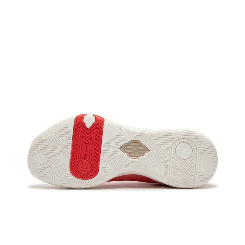 361° DVD 1.5 China Love Cushioning Anti-Slip Wear-Resistant Breathability Low-Top Basketball Shoes Men's White Red-3