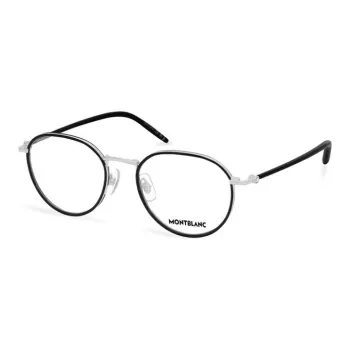 MONTBLANC Metal Round Eyeglass Frames Men's Black