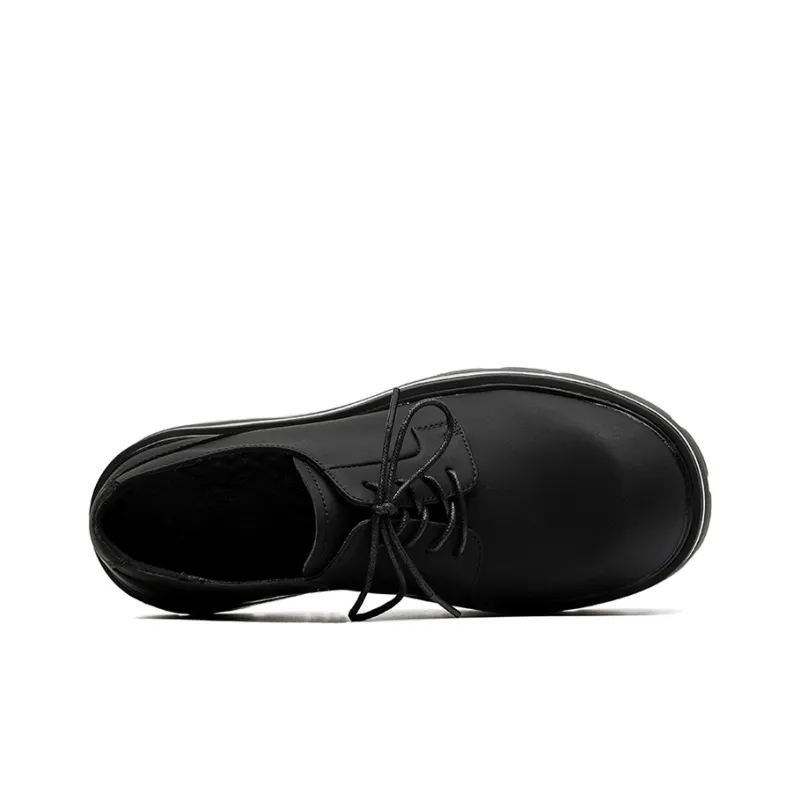 Zuogedu Fashion Versatile Derby Shoes Trendy Big Head Casual Shoes Men's Black-3