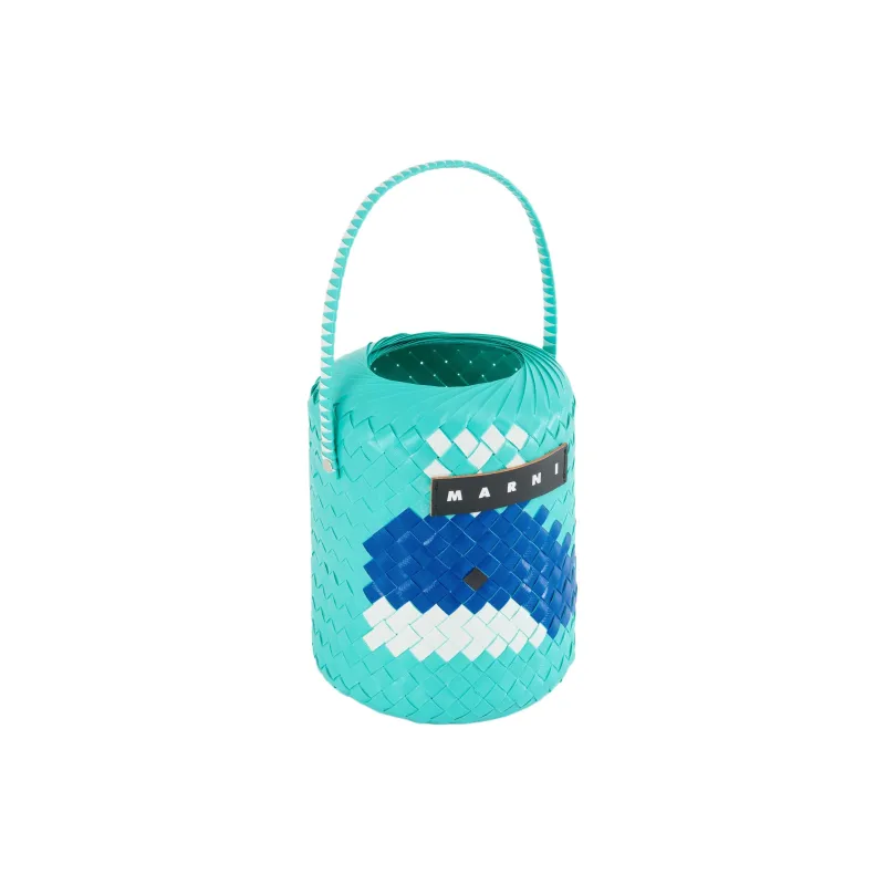 MARNI Polypropylene With Cow Leather Bucket Bag Handbag Women's Light Blue-1