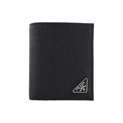 PRADA Leather Wallet Men's Black