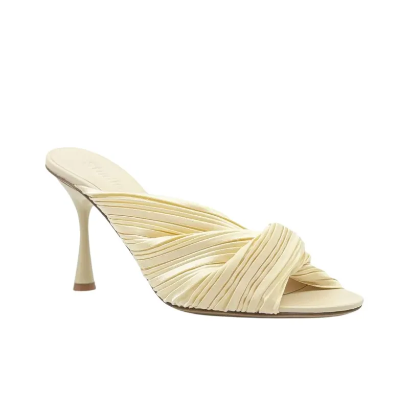 STUDIO AMELIA Slide Slippers 7cm Women's Light Yellow-2