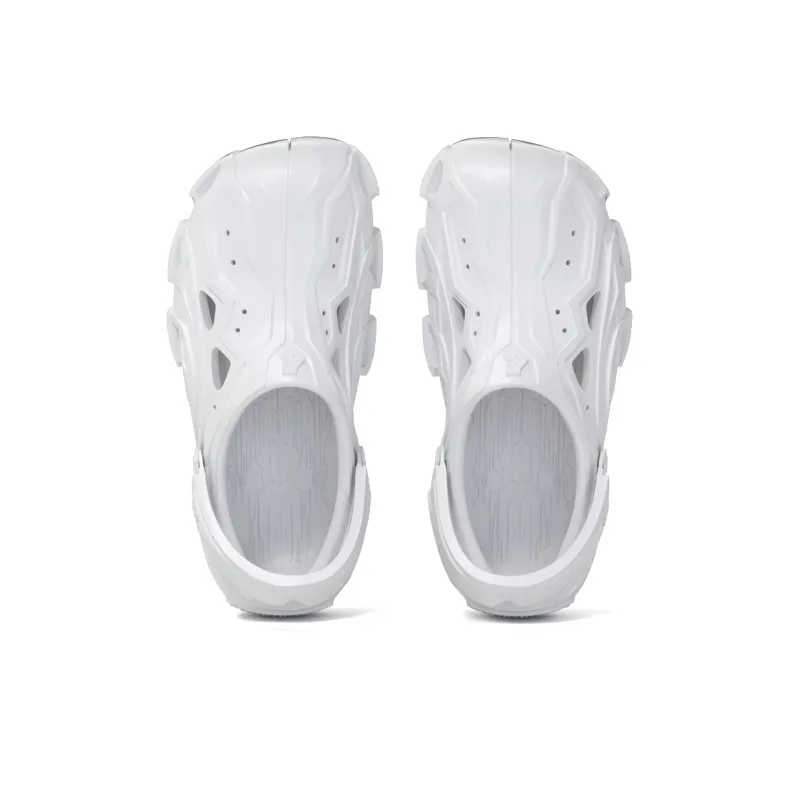 MAISON MISFIT 15 Gold Mask Clogs Unisex Shell White-2