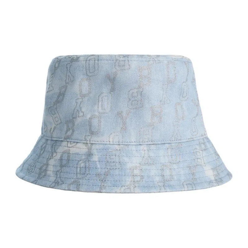Boy London Cotton Bucket Hats Unisex Blue-1