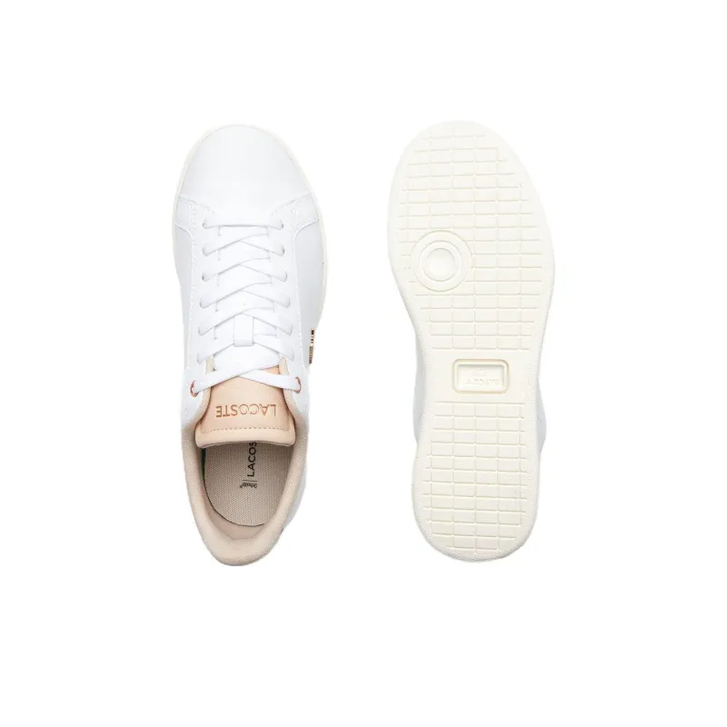 LACOSTE Carnaby Pro Low Top Skateboard Shoes Women's White-4
