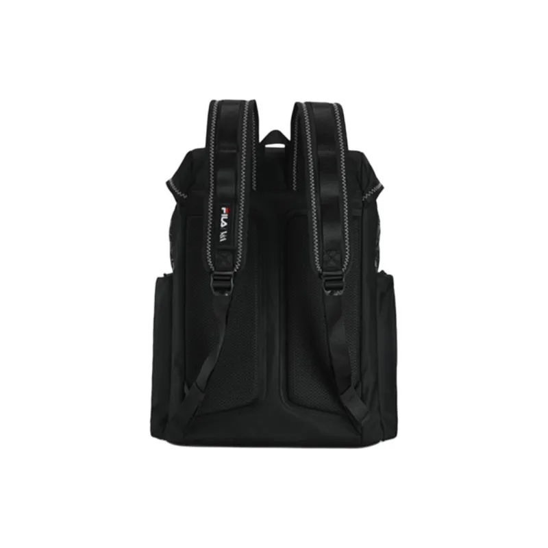 FILA Fabric With Synthetic Leather Backpack Regular Men's Black-3