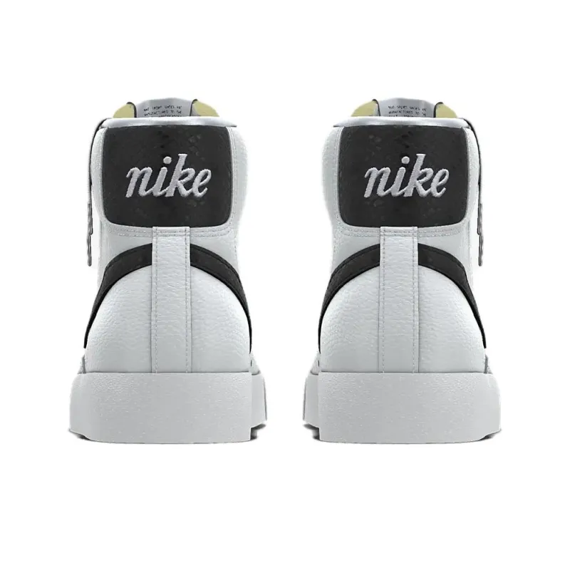 Nike Blazer Anti-Slip Wear-Resistant High-Top Skateboard Shoes Unisex White Black-3