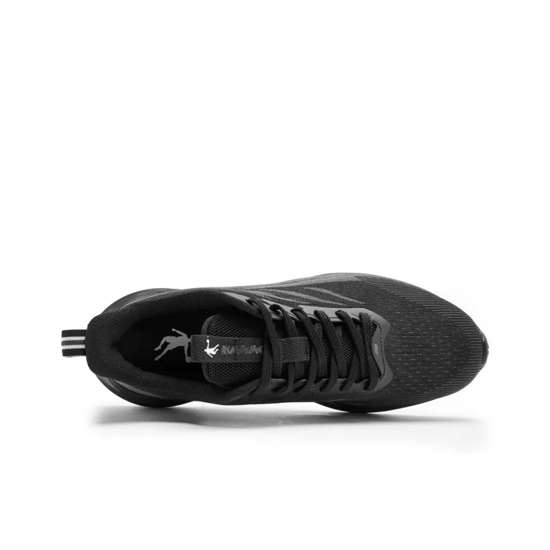QIAODAN Light LITE Cushioned Slip-Resistant Abrasion-Resistant Low-Top Q-LITESPEED Technology Running Shoes Men's Black-3