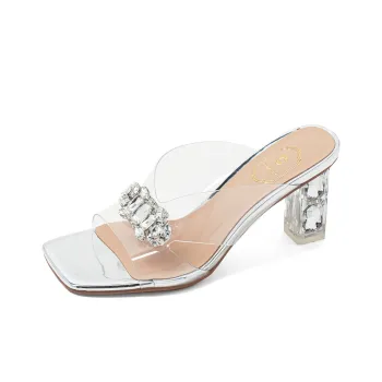 COMELY Slide Slippers Women's Silver/Purple