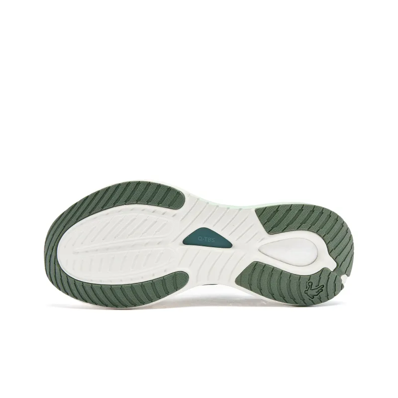 QIAODAN Phantom CITY Cushioning Rebound Support Slip Resistant Low Top Q KUNGFU TURBO Running Shoes Men's Ivory Green-4