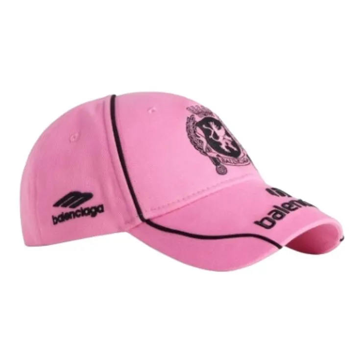 Balenciaga Cotton Baseball Caps Unisex Pink-2