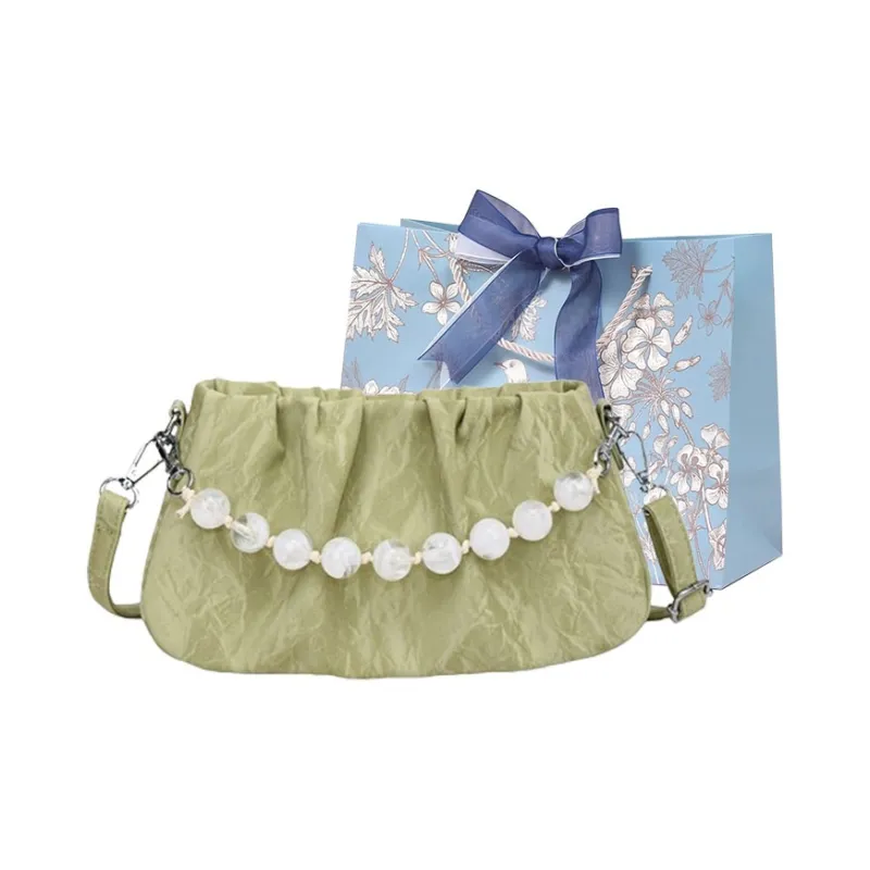 REDOO Mercerized Velour Shoulder Bag Regular Women's White/Silver/Black/Green/Pink-18