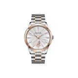 White Dial Rose Gold Steel Band