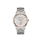 White Dial Rose Gold Steel Band
