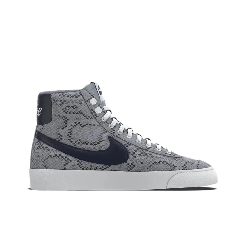 Nike Anti-Slip Wear-Resistant High-Top Skateboard Shoes Unisex Gray Black-1