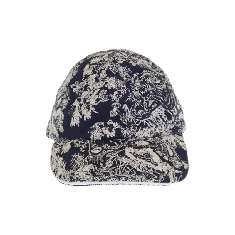 DIOR Cotton Baseball Caps Unisex Marine Blue-1