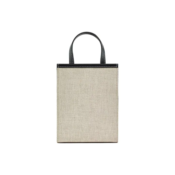 MCM Cotton Canvas Bag, Crossbody Bag, Handbag Women's Black White-1