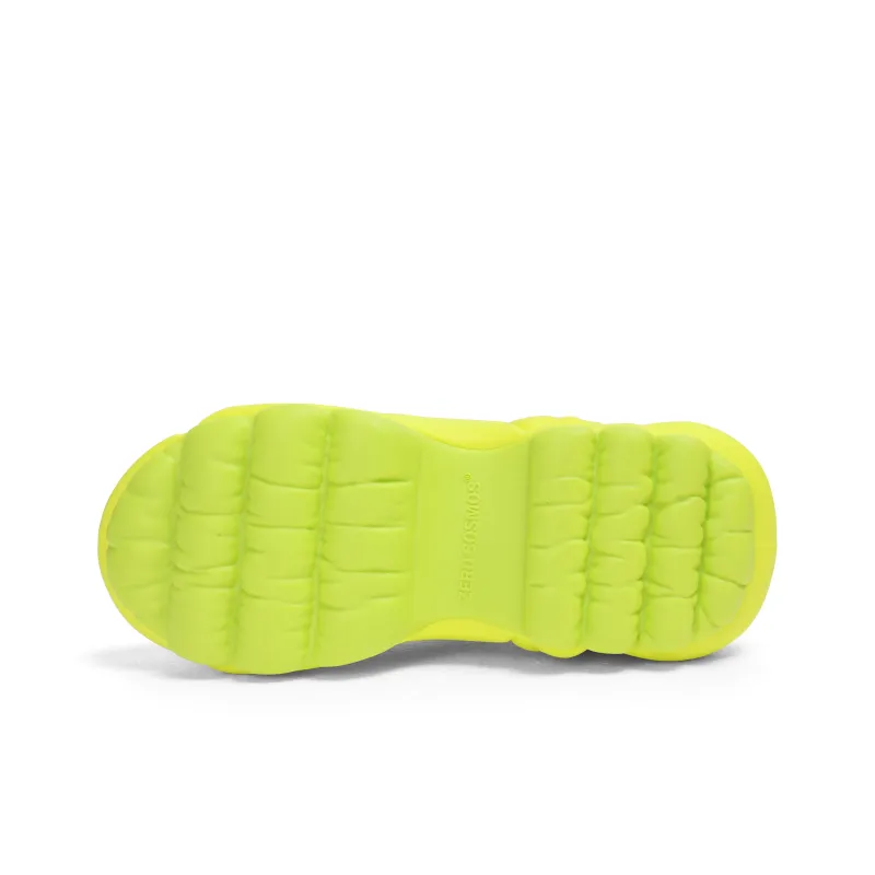 ZERO COSMOS Breathable Lightweight Height Increasing Low Top Chunky Sneakers Neon Green-4