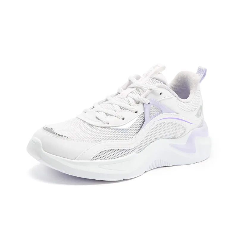 QIAODAN Cushioning Anti-Slip And Wear-Resistant Low-Top Running Shoes Women's Jordan White Ice Hydro Purple-2
