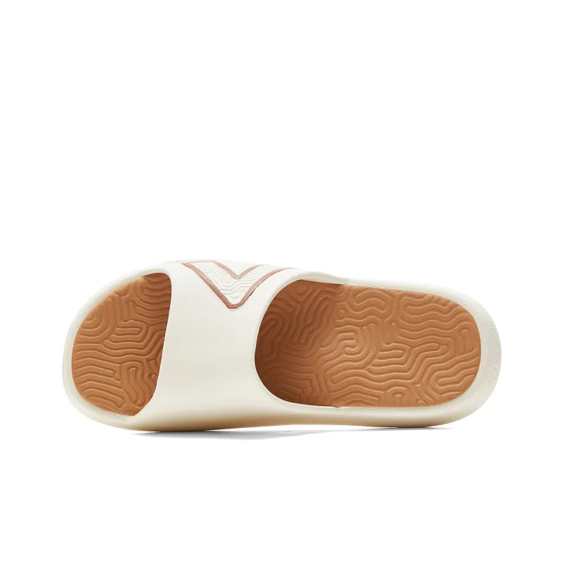 PEAK Slide Slippers Men's Canvas White/Red Brown-3