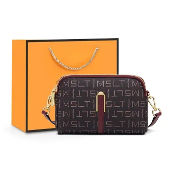 MashaLanti PVC Synthetic Leather Shoulder Bag, Crossbody Bag Regular Women's Burgundy