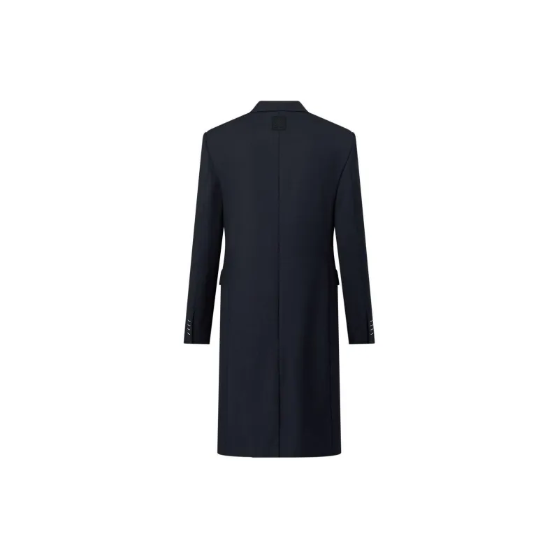 LOUIS VUITTON Double Breasted Tailored Wool Blend Coat-1