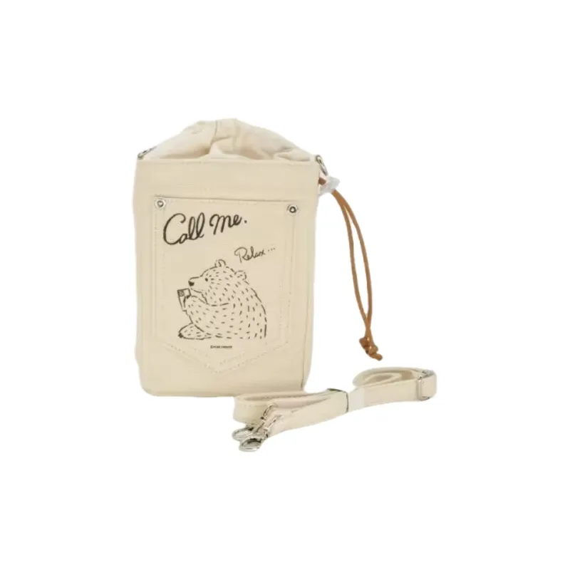 Hello Marche Canvas Canvas Bag Cell Phone Pouch Crossbody Bag Unisex Denim Navy Blue-8