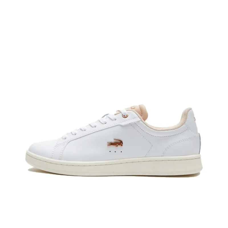 LACOSTE Carnaby Pro Low Top Skateboard Shoes Women's White-0