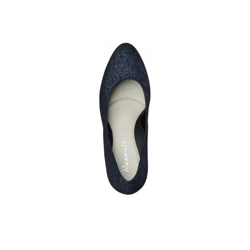 Asics Runwalk Block Heel High Heels 6.5cm Women's Blue-4