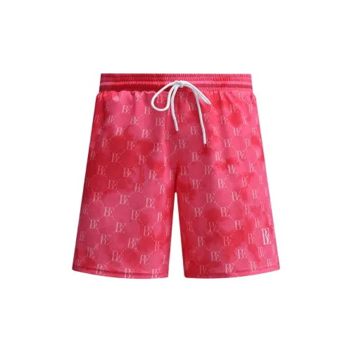 BALNEAIRE Beach Shorts Men Mottled Pink And White