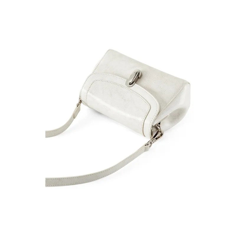Teenmix Cow Leather With Synthetic Leather Underarm Shoulder Bag, Crossbody Bag Trumpets Women's Black/White/Khaki-22