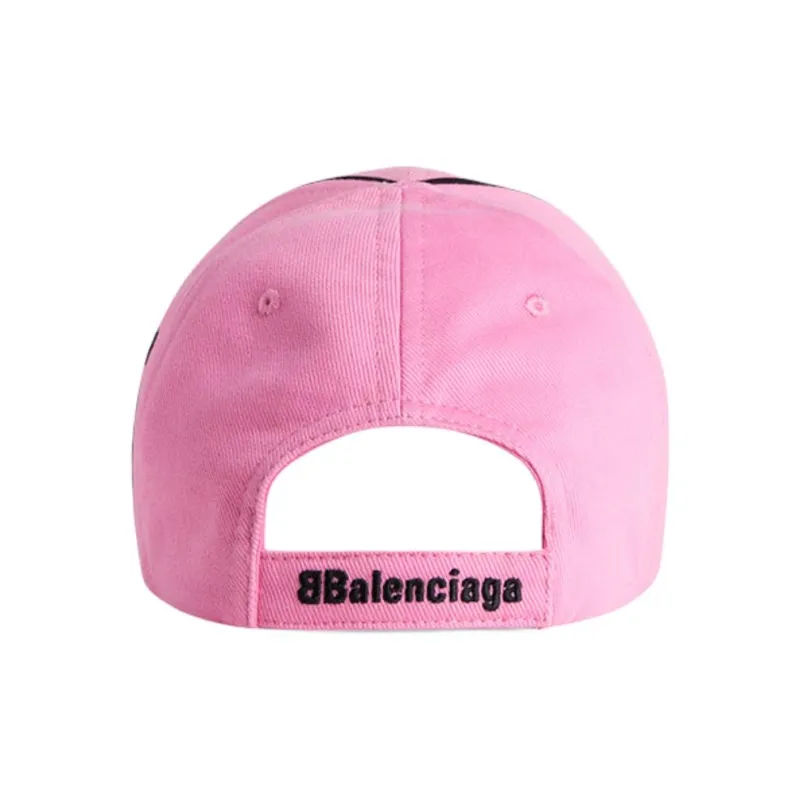 Balenciaga Cotton Baseball Caps Unisex Pink-3